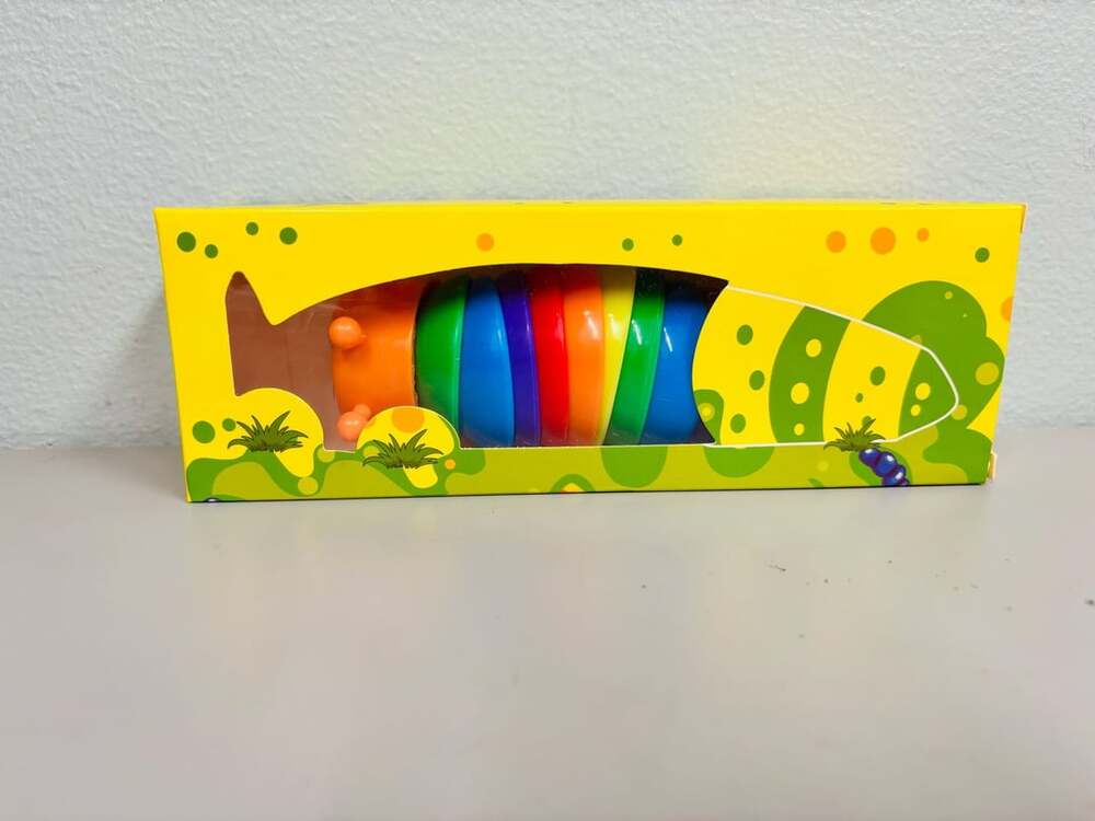 NWT DM Toy Factory Finger Slug Articulated Sensory Fidget Toy Rainbow